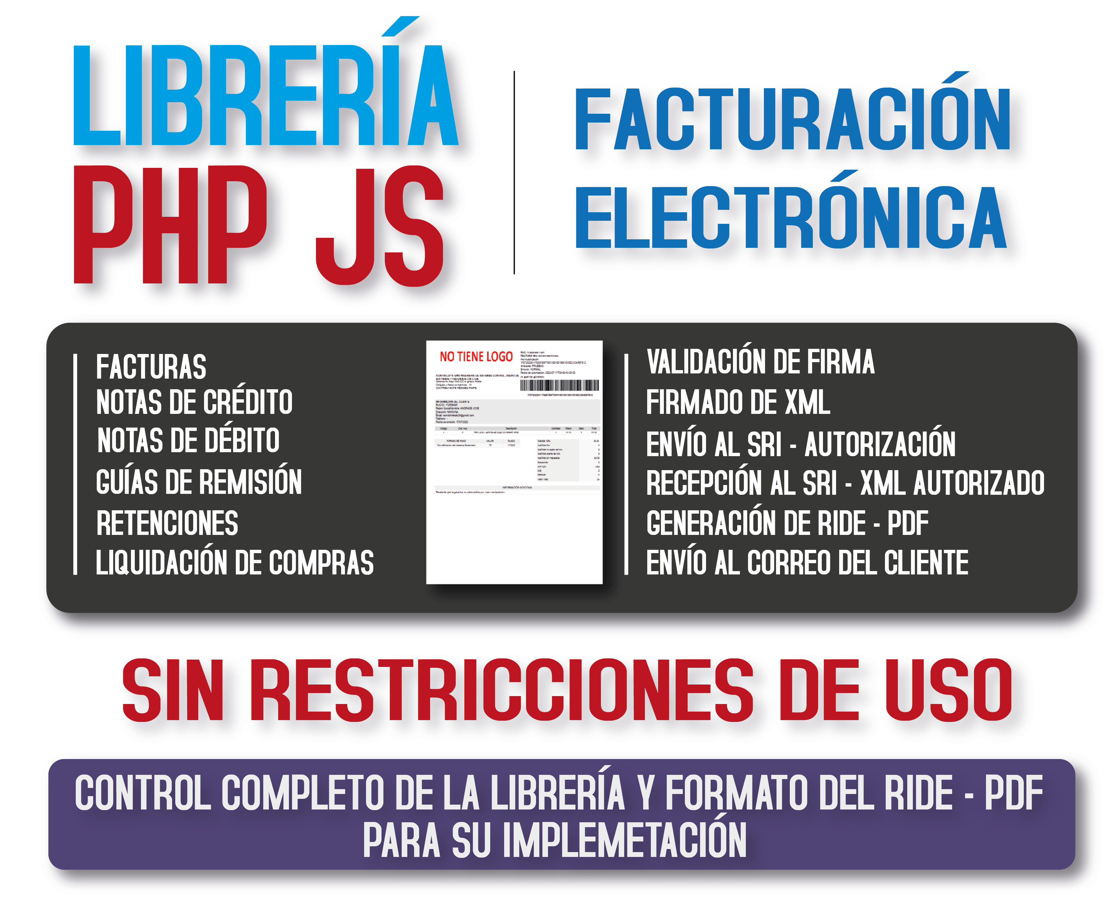 LIBRERIA DE FACTURACION ELECTRONICA PHP Y JS